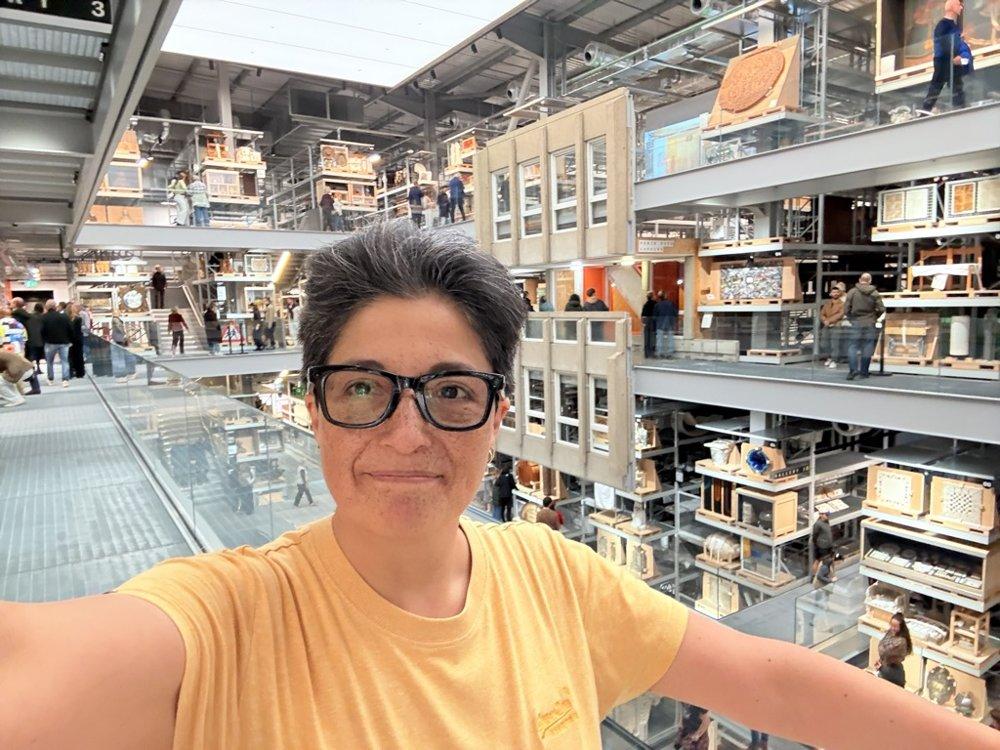 Clara at a museum event